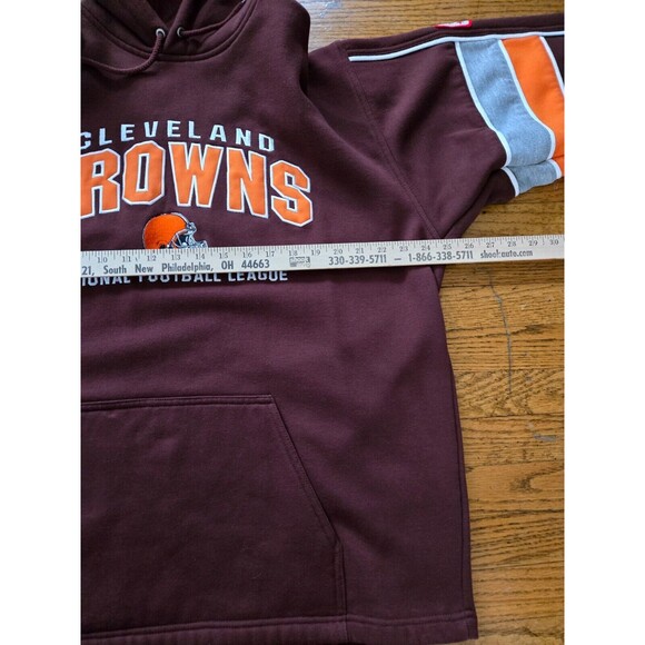 Vintage Lee Sport Cleveland Browns Pullover Hoodie Brown Men’s Size Large NFL - Picture 8 of 9